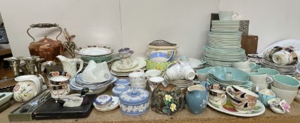 A Poole pottery part dinner and tea set together with other part tea sets, Wedgwood jasper wares,