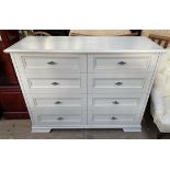 A modern chest, in cream,