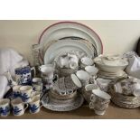 A Royal Albert Lavender Rose pattern part tea set together with other part tea and coffee sets,