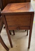 A 20th century mahogany sewing box,