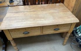 A Victorian pine desk,