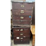 A pair of 19th century pine chests,