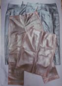 A brown leather Mulberry knee length skirt and brown leather mulberry trousers,