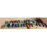 A Minimodels Jaguar XK120 together with a collection of model cars, including Japanese models,