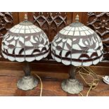 A pair of Tiffany style table lamps,