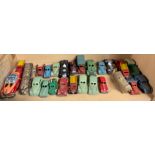 A Quick Removals model lorry together with a collection of model cars and trucks