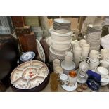 A Poole pottery part dinner set together with commemorative wares, walking stick,