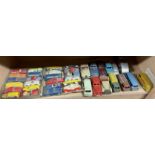 A collection of Italian tin plate cars and other model cars