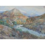 H M Coulson In the Chilean Andes Watercolour Signed and dated 1926 Inscribed verso 44 x 59.