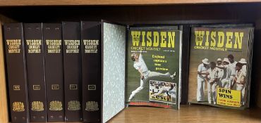 Seven volumes of Wisden Cricket Monthly