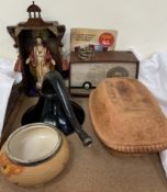 A Murphy radio together with a shrine, gramophone trumpet,