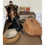 A Murphy radio together with a shrine, gramophone trumpet,
