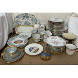 A Tienshan part dinner set together with decorative plates etc