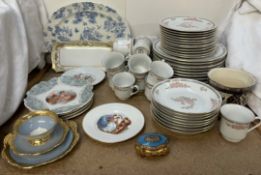 A Tienshan part dinner set together with decorative plates etc