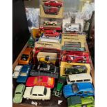 A collection of model cars, including Models of Yesteryear,
