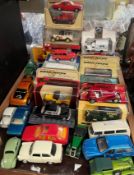 A collection of model cars, including Models of Yesteryear,