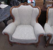 A continental upholstered three piece suite,