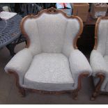 A continental upholstered three piece suite,