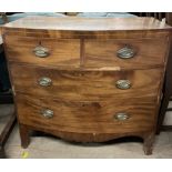 A 19th century mahogany chest,