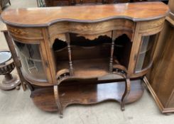 A Victorian rosewood chiffonier base with a shaped top,