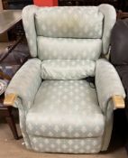 An upholstered electric chair (Sold as seen,