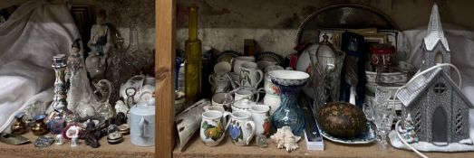 A Coalport "My Heavenly Celia" figure together with other figures, part tea sets,