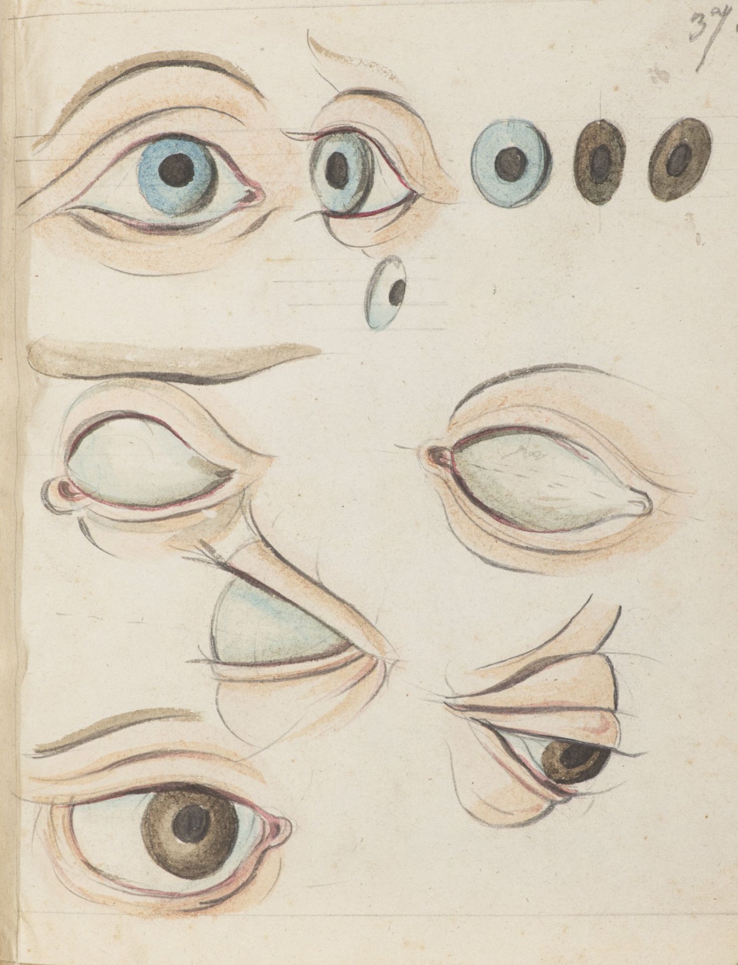 LEOPOLD BILLEK: COLLECTION OF DRAWINGS Ca. 1821 Ink, watercolour on paper 23,5 x 19,5 cm Signed: - Bild 7 aus 19