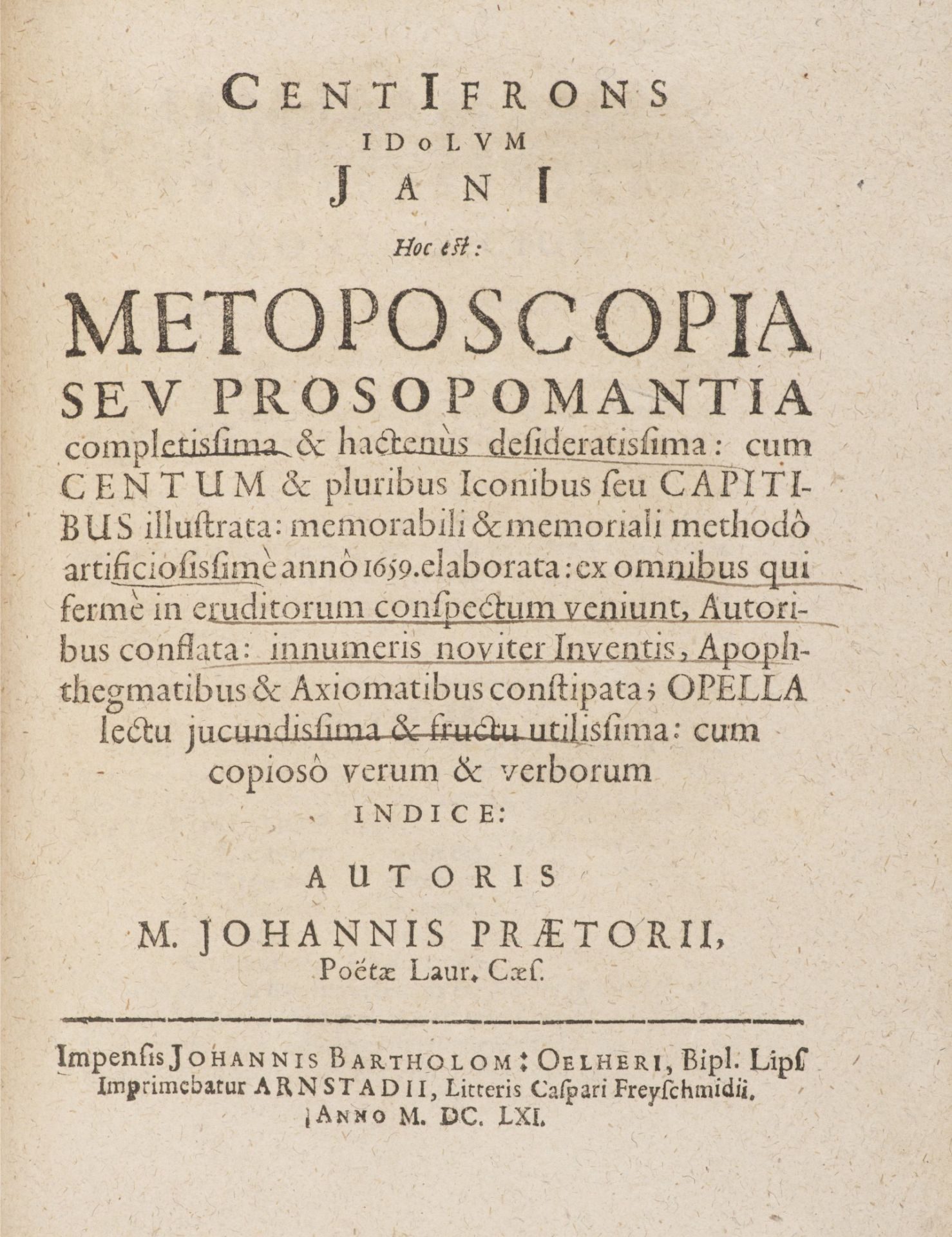 M.J. PRAETORIUS: LUDICRUM CHIROMANTICUM SEU THESAURUS CHIROMANTIAE 1661 Period parchment binding - Bild 5 aus 7