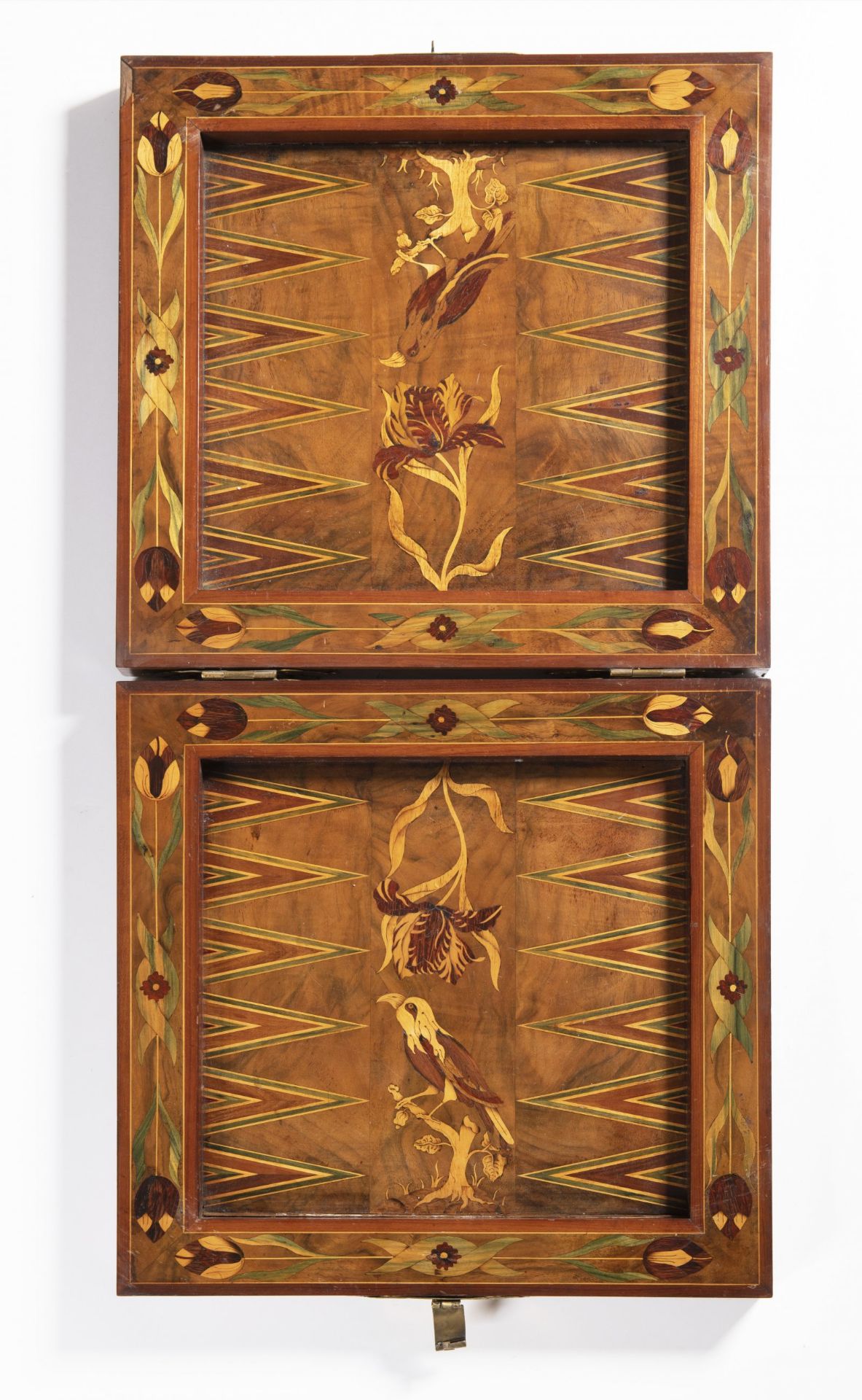 BAROQUE PLAYING SET Kolem 1750 Central Europe Horn, walnut, stained maple, bubingo, mahogany, gilded - Image 2 of 3