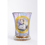 ANTON KOTHGASSER 1769 - 1851: BEAKER WITH A PORTRAIT OF NAPOLEON II 1832 - 1835 Handpainted glass 12