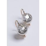 DIAMOND EARRINGS First half of 20th century Gold, brilliant cut diamonds 1,5 cm, 3.56 g A pair of