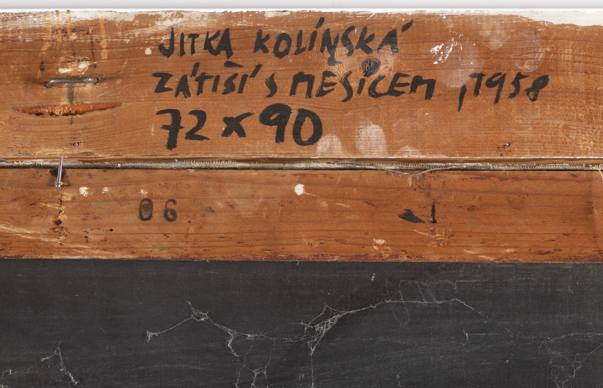 JITKA KOLÍNSKÁ 1930 - 1992: STILL LIFE WITH A MOON 1958 Oil on canvas 72 x 90 cm Signed: On - Bild 2 aus 2