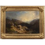 BEDŘICH (FRIEDRICH) WACHSMANN 1820 - 1897: MOUNTAIN LANDSCAPE 1852 Munich Oil on canvas 68 x 101