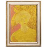 VOJTA NOLČ 1912 - 1989: A GIRL IN YELLOW 1953 -1956 Oil on canvas 70 x 52 cm Signed: Lower right "