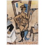 VLADIMÍR LEBEDĚV 1891 - 1967: A POLICEWOMAN Ca. 1920 - 1925 Watercolour, pastel, paper 40,5 x 29