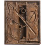 ZDENĚK DVOŘÁK 1897 - 1943: ABSTRACT COMPOSITION After 1932 Linden wood 38,5 x 31,5 cm Signed: