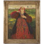 FILIP ANDREJEVIČ MALJAVIN 1869 - 1940: A RUSSIAN GIRL Ca. 1910 Oil on canvas 81 x 65 cm Signed: