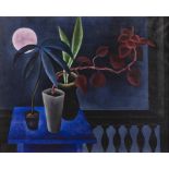 JITKA KOLÍNSKÁ 1930 - 1992: STILL LIFE WITH A MOON 1958 Oil on canvas 72 x 90 cm Signed: On