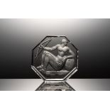 JOSEF DRAHOŇOVSKÝ 1877 - 1938: PAPERWEIGHT WITH APOLLO Ca. 1930 Glass 4,5 cm Glass paperweight cut