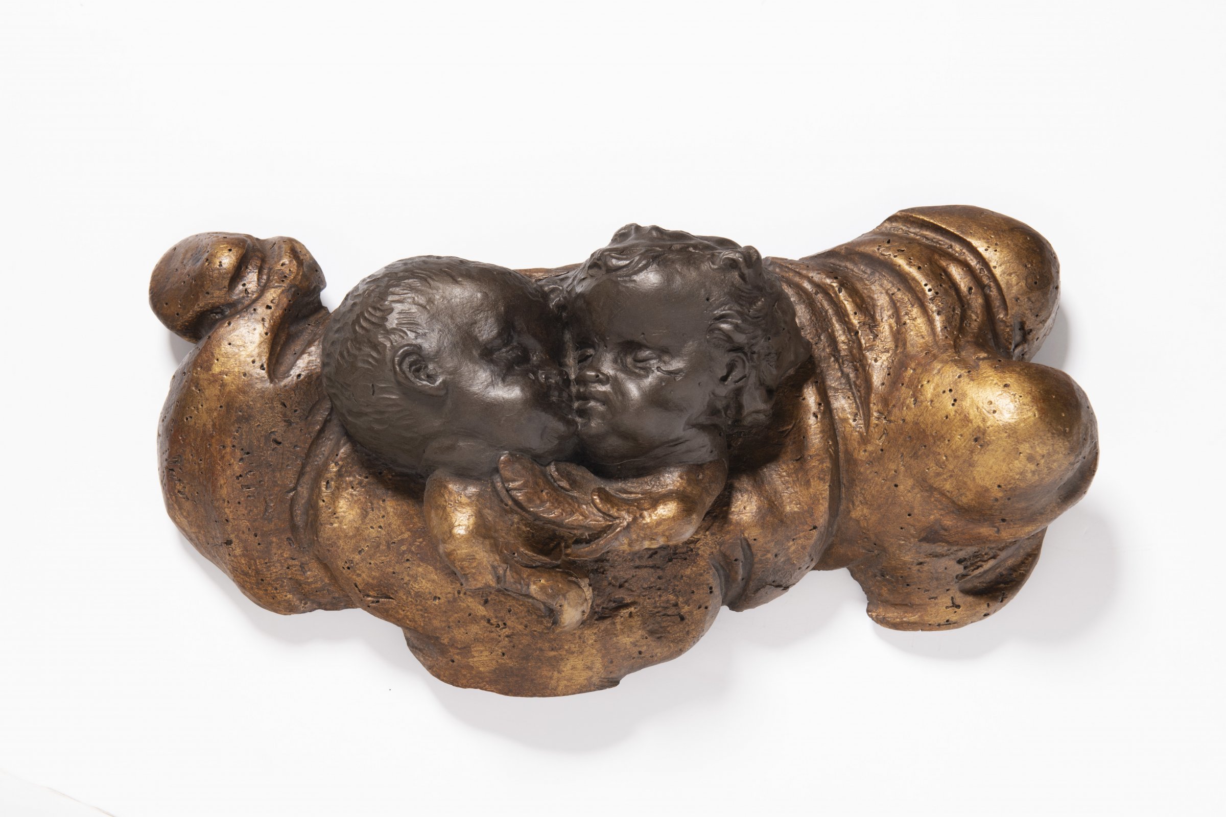 MATYÁŠ BERNARD BRAUN 1684 - 1738: PUTTI IN THE CLOUDS Late 16th/early 17th century Gilded wood 20