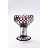 OTTO PRUTSCHER 1880 - 1949: A CUP Ca. 1910 Vienna Transparent glass overlayed with ruby glass 11 cm,