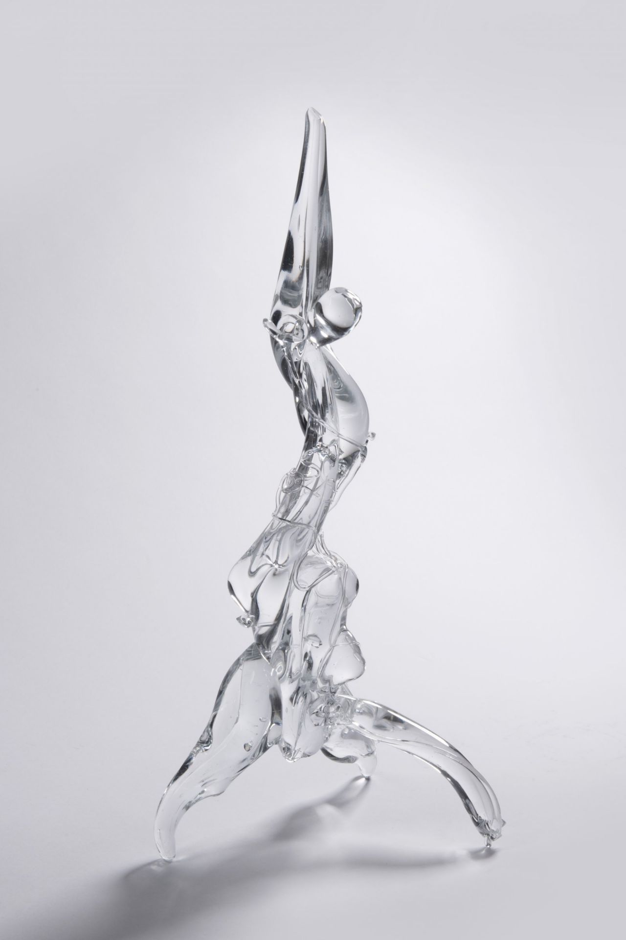 RENÉ ROUBÍČEK 1922 - 2018: A FIGURE Ca. 2000 Glass 57 cm Signed: In lower half "Roubíček" René