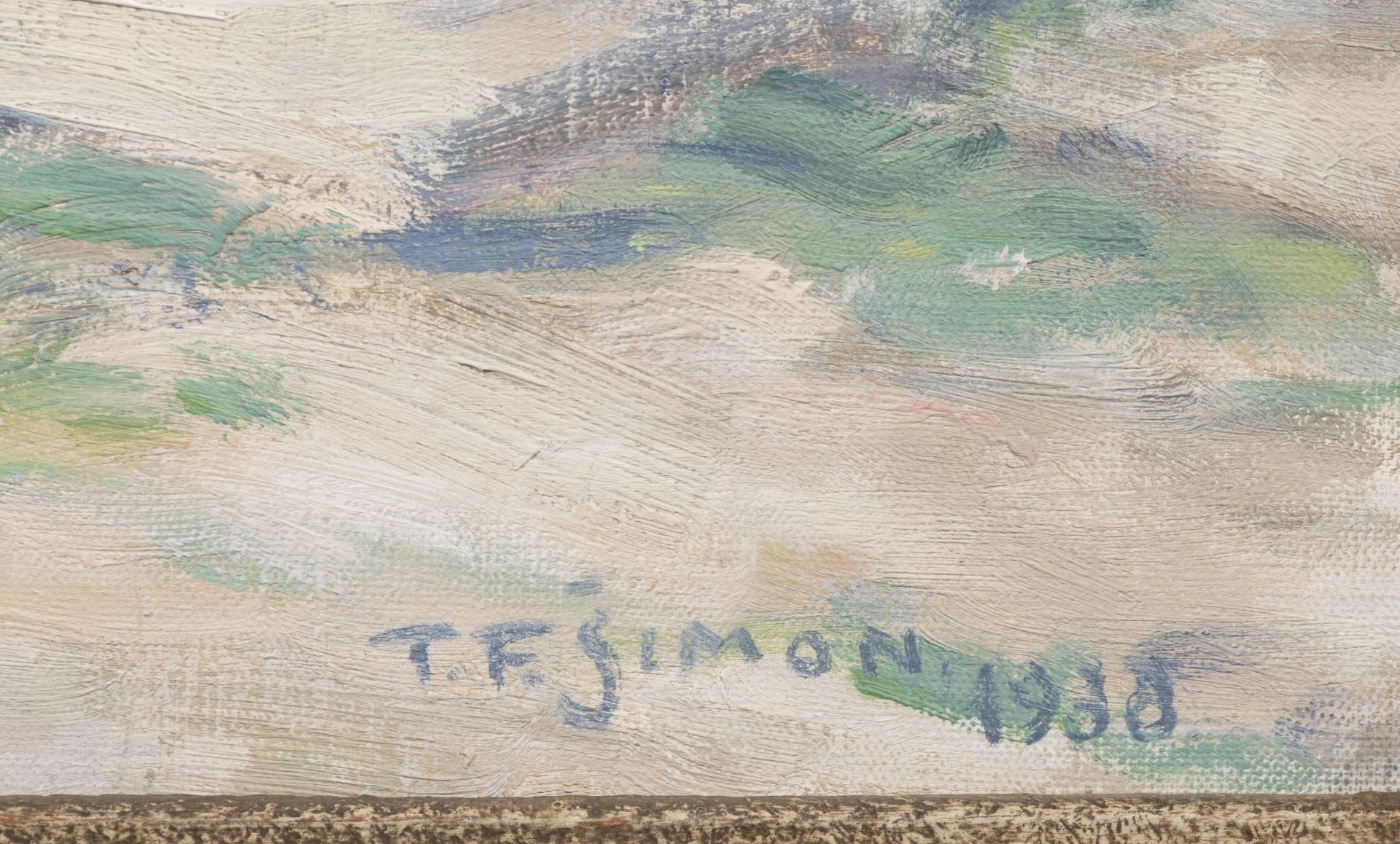 TAVÍK FRANTIŠEK ŠIMON 1877 - 1942: A GREEK TEMPLE 1938 Oil on canvas 81,5 x 65,5 cm Signed: Lower - Bild 2 aus 3