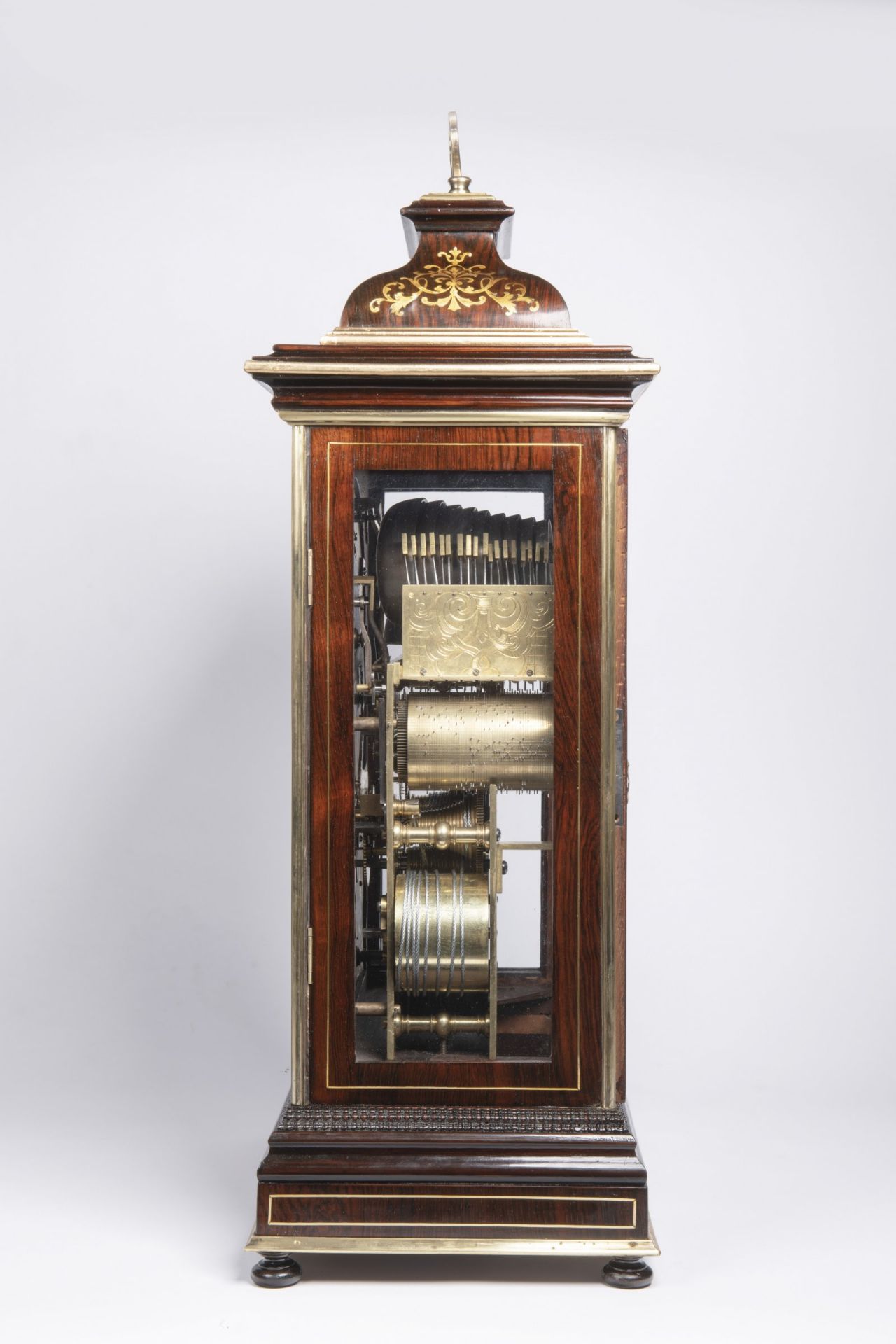 JACOB MEYER II. ???? - 1750: BAROQUE TABLE CLOCK WITH CARILLON Ca. 1740 Rosewood, gilt brass, - Image 3 of 3