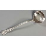 A VICTORIAN SILVER KINGS PATTERN SOUP LADLE, LONDON 1893, JOHN BODMAN CARRINGTON, 33,5cm (length),