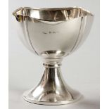 A GEORGE V SILVER PEDESTAL DISH, BIRMINGHAM 1920, MAKER'S MARKS INDECIPHERABLE, fold-over rim,