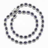 Ladies' Sapphire and Diamond Necklace, AIG Report