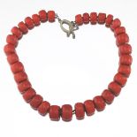 Krystyne Griffin Chinese Dyed Red Coral Necklace