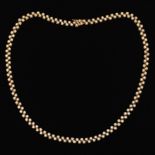 Ladies' Gold and 5.55 Ct Total Diamond Serpentine Necklace