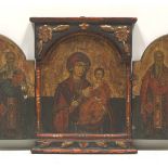 Russian Traveling Triptych Icon, 17th Century
